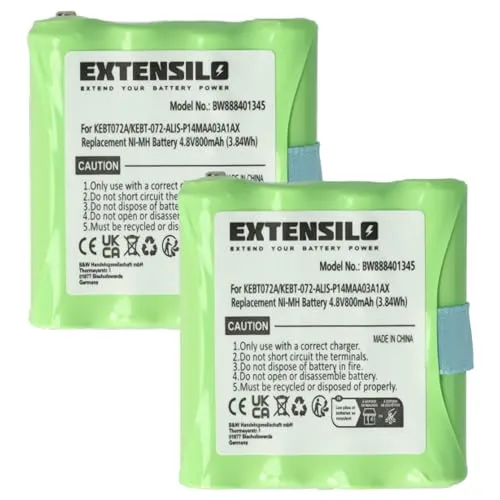 EXTENSILO 2X Akku Ersatz für Motorola IXNN4002B, LIS-P14MAA03A1AX, BP-38 für Funkgerät, Walkie Talkie (800mAh, 4,8V, NiMH)