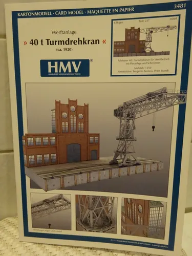 Werftanlage 40 t Turmdrehkran um 1920 Kartonbausatz *NEU* HMV- Bastelbogen