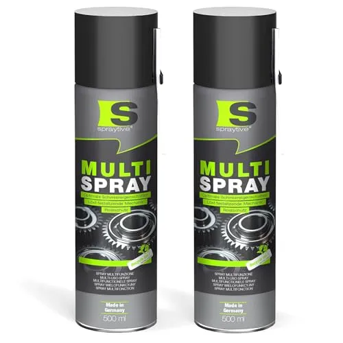 Spraytive Multi Spray 2 x 500 ml – 5-in-1 Kriechöl & Multifunktionsöl – Rostlöser, Schmiermittel, Kontaktspray, Reiniger & Korrosionsschutz – Allzwecköl – Made in Germany