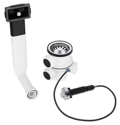 AQUADE Ablaufgarnitur 70 mm 1 1/2 Zoll - Ablaufgarnituren für Spülen, robust und kompatibel mit gängigen Marken wie Blanco und Franke, inklusive Blindscheiben für flexible Nutzung.