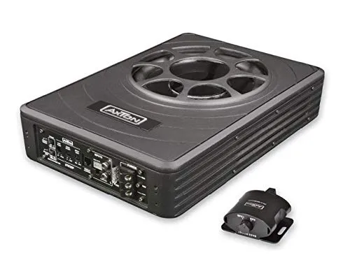 AXTON ATB20P 20 cm Untersitzbass Aktiv Subwoofer - Car-HiFi-Lautsprecher mit 150 W Sinusleistung, kompakt und ideal für den Einbau unter dem Sitz, inklusive praktischer Bass Fernbedienung für flexibles Soundmanagement.