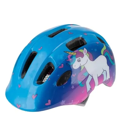 Kinder Fahrradhelm | Radhelm | Schutzhelm | Skatehelm | Einhorn | Blau/Rosa