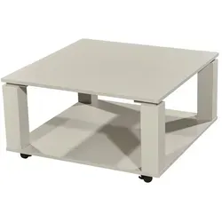 Couchtisch Romina - Beige - Eleganter Couchtisch in Beige mit hochwertigem Melamindekor und zusätzlicher Ablage. Ideal für stilvolle Wohnzimmer. Maße: B: 76 cm, H: 41 cm. Jetzt 10€ Willkommens-Gutschein sichern!