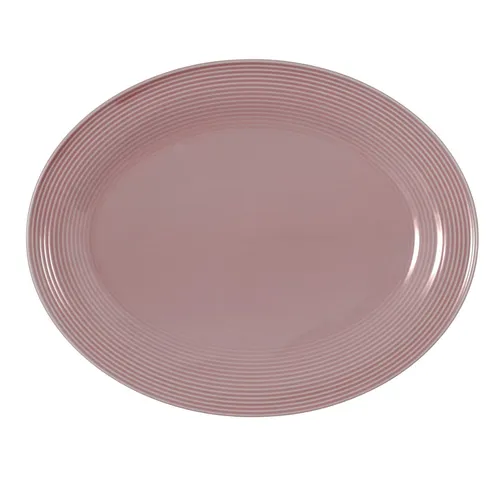 Seltmann Beat Color Glaze Servierplatte oval, 35 x 28 cm - Servierplatte aus robustem Porzellan, elegantes Altrosa mit glänzender Glasur, ideal für Hauptgerichte und Desserts, spülmaschinenfest und mikrowellengeeignet.