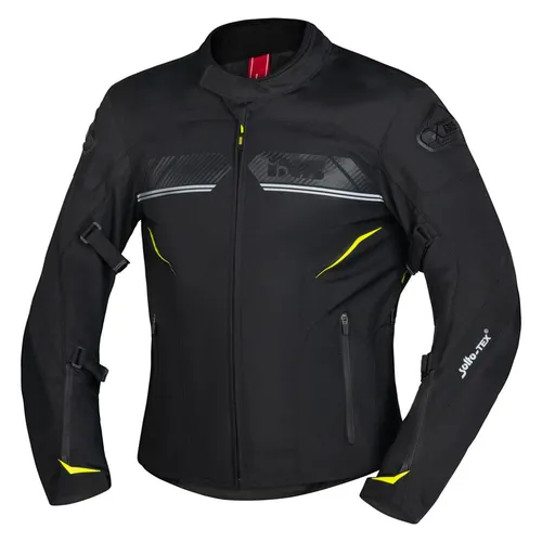 IXS Black Panther-ST Motorrad Textiljacke, schwarz, Short M - Motorradjacke aus 600D Polyoxford, wasserdicht und atmungsaktiv mit herausnehmbarem Thermofutter und zertifizierten Protektoren für optimalen Schutz und Komfort.