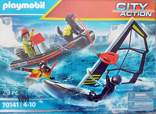 Playmobil 70141 Seenot: Polarsegler-Rettung mit Schlauchboot City Action Neuware