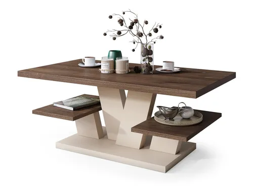 designimpex Couchtisch Design Viva Tisch Wohnzimmertisch 110x60x45 cm mit Ablagefläche