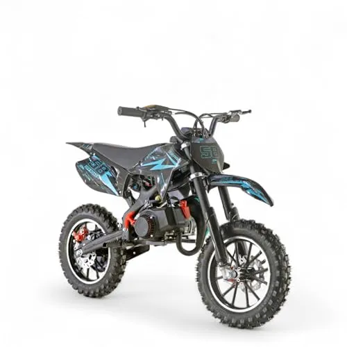 KXD 703 2Takt - 4Takt 49ccm Dirt Bike Dirtbike CrossBike Enduro DirtBike pocket 49cc Pitbike PocketBike Motocross Motorrad Motorbike Motorsport Pocket (Türkis, KXD 703A 2Takt)