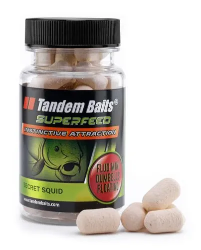 Tandem Baits Karpfen Futter Angelfutter Pop Ups Fluo Mini Dumbells Floating Geheime Tintenfisch