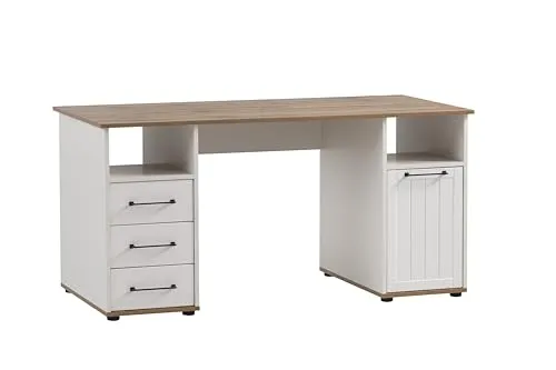 Schildmeyer Schreibtisch Jelda, Landhausoptik 150 cm - Kinderschreibtisch mit stabiler Tischplatte und Schublade, ideal für konzentriertes Arbeiten von Zuhause. Hergestellt in Deutschland, kombinierbar mit weiteren Artikeln der Jelda Serie.