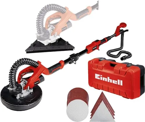 Einhell Trockenbauschleifer TE-DW 225 X - 750 W, teleskopierbar bis 165 cm, inkl. Schleifscheiben im Koffer für effektives Schleifen und Renovieren