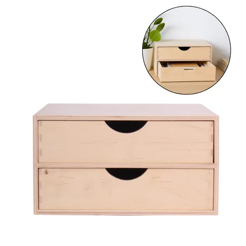 Schubladenbox aus Holz Organizer Minikommode 25 cm x 33 cm x 13,5 Creative Deco