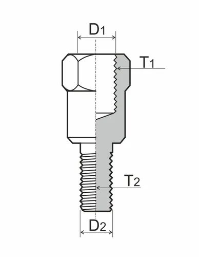 Rückspiegel Adapter RMS M10 links auf M8 rechts
