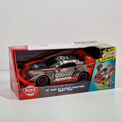 Dickie Toys RC Audi S1 E-Tron Quattro Drift Car - 30 cm Allradantrieb mit 2,4 GHz Fernsteuerung für rasanten Drift-Spaß für Kinder ab 6 Jahren