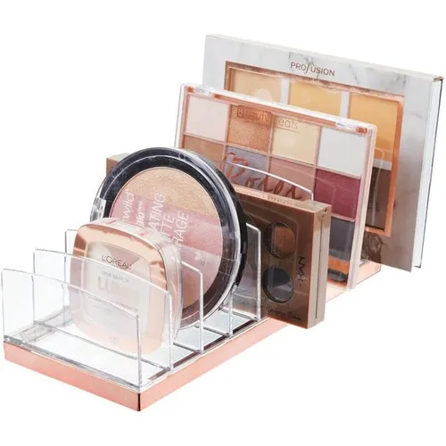 Schminkaufbewahrung Kosmetik Organizer mDesign Make-up Box transparent/rose gold