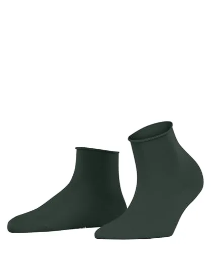 FALKE Damen Socken Cotton Touch W Sso Baumwolle einfarbig 1 Paar, Grün Hunter Green 7441, 35-38