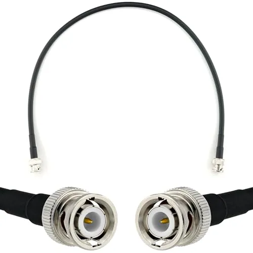 RANGEFUL 50cm BNC Stecker auf BNC Stecker Koaxialkabel — Verlängerungskabel HF-240 (LMR 240 Äquivalent) 0,5 Meter Jumper Kabel (50 Ohm) — Antennenkabel für HAM Radio CB Funk WIFI Antenne