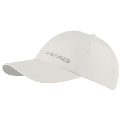 HEAD Kids Pro Player Cap - Weiße Baseballkappe für Jungen - Leichte und atmungsaktive Kappe aus Mikrofaser-Polyester mit UV-Schutz, ideal für junge Tennisspieler. Verstellbarer Klettverschluss für perfekten Sitz.
