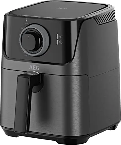 AEG AF5-1-4GB Heißluftfritteuse - Heißluftfritteuse mit 2,5 l Fassungsvermögen für fettfreies Frittieren, Grillen und Backen – bis zu 90% weniger Fett für gesunde Gerichte.