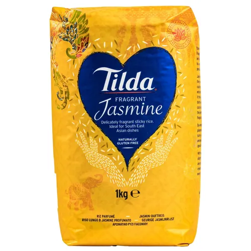 Tilda - Jasmin Reis 1 kg - Zart duftend Jasminreis - Leicht blumig Langkornreis