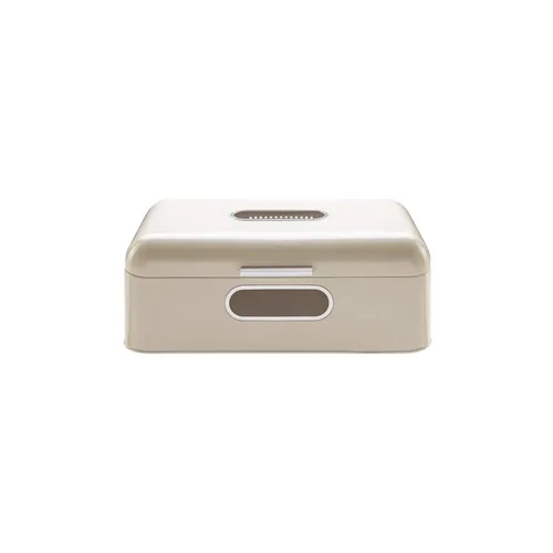 Echtwerk Retro-Brotkasten aus Metall - Haushalt - Moderner Brotkasten im Retro Design mit zwei Sichtfenstern, robust und einfach zu reinigen. Lüftungslöcher sorgen für frisches Brot und halten Feuchtigkeit fern.