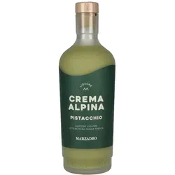 Marzadro Crema Alpina Pistacchio - Pistazienlikör 0,7L - Italienischer Likör mit 17 % Vol. aus der Region Trentino, verführt mit cremigem Pistaziengeschmack und ist perfekt für besondere Anlässe.