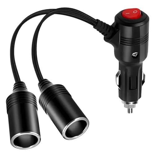 iwontalersy Auto Zigarettenanzünder Verteiler,1 bis 2 KFZ Auto Zigarettenanzünder Stecker,für 12V/24V Wohnwagen,Autos,LKWs