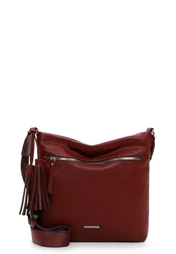 EMILY & NOAH Umhängetasche E&N Belli in Rot - Stilvolle Umhängetasche aus hochwertigem Synthetik mit verstellbarem Schulterriemen. Praktisches Design mit Reißverschlussfächern und ausreichend Platz für persönliche Essentials.