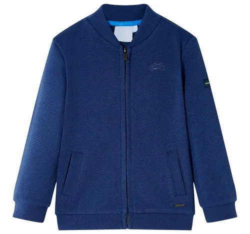vidaXL Sweatshirt Kinder-Sweatshirt mit Reißverschluss Marineblau 92