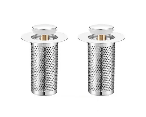 Novzep Waschbeckenstöpsel 2pcs Badezimmer-Waschbeckenstopper-Haarfänger,Pop-up-Abflusssieb, (2 St)