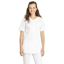 Kasack Damen weiß, Gr. 52 – Pflegeleichter Berufskleidung - Kasack für Damen in weiß, Größe 52. Hergestellt aus 50% Baumwolle und 50% Polyester, bietet er hohen Tragekomfort und ist pflegeleicht. Ideal für den professionellen Einsatz in der Gastronomie oder im Gesundheitswesen.