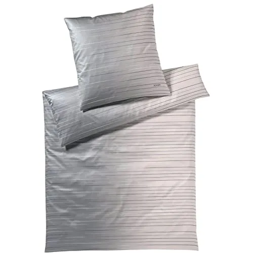 JOOP! Bettwäsche Move 4105 9 Stone, 3-teilig, Mako-Satin - Elegante 3-teilige Bettwäsche von JOOP! aus 100% Baumwolle mit harmonischem Farbverlauf und feinen Streifen. Die glatte Mako-Satin Oberfläche sorgt für ein angenehmes Schlafgefühl und stilvolles Ambiente.