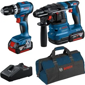 Bosch Combo Kit 2-tlg. 18V: GSB 18V-45 + GBH 18V-22 von Bosch