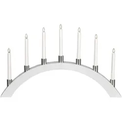 STAR Tall Bow Fenster Weihnachts Deko Leuchter 7-flammig E10 - Fensterdekoration mit 7-flammigem Leuchter, ideal für festliche Stimmung und stimmungsvolles Licht in der Weihnachtszeit.