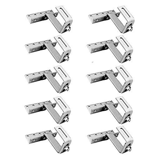 Offgridtec 10 Stk Edelstahl Dachhaken 3-fach verstellbar - Dachhalterungen für Solarmodule, robuste Edelstahl-Dachhaken mit 3-facher Verstellbarkeit für sichere Montage auf Ziegel- und Pfannendächern.