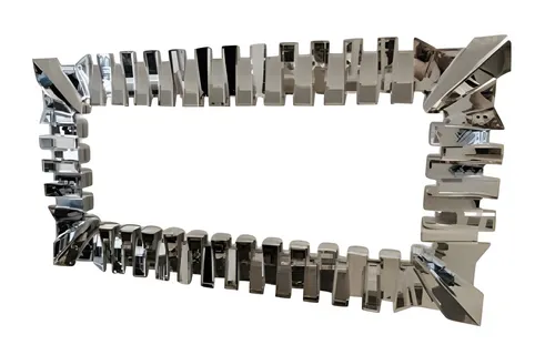 Grauer moderner Wandspiegel aus Glas - Eleganter Spiegel für Jugendliche und Erwachsene, ideal für das Wohnzimmer. Mit einer Höhe von 80 cm und einer Breite von 5 cm bringt er modernen Stil in jedes Zuhause.