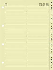 Ersatzregister A5 für Telefonringbuch chamois