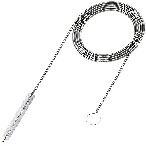 Flexible Abflussbürste 150cm,Flexible Reinigungsbürste für Rohre mit | Schmalem Abflussloch,Kühlschrank Reinigungsbürste Flexible,Kühlschrankbürste Rohrreinigungsspirale für Rohr Dredging