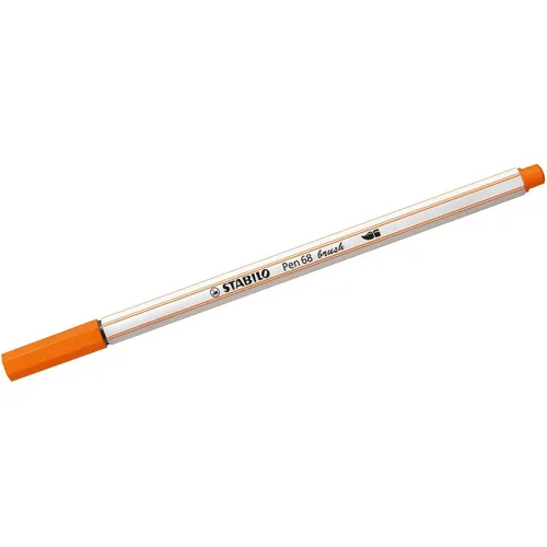 STABILO - Premium-Filzstift mit Pinselspitze für variable Strichstärken - Pen 68 brush - 10er Pack - gelbrot
