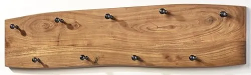 Kobolo Garderobenständer aus Mangoholz mit 9 Haken
