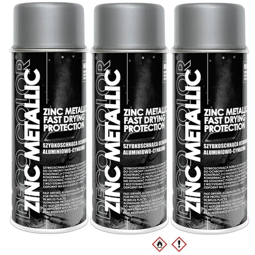 Stück DC ZINC Metallic 400ml Grundierung Zinkspray Rostschutz Korrosionsschutz 3