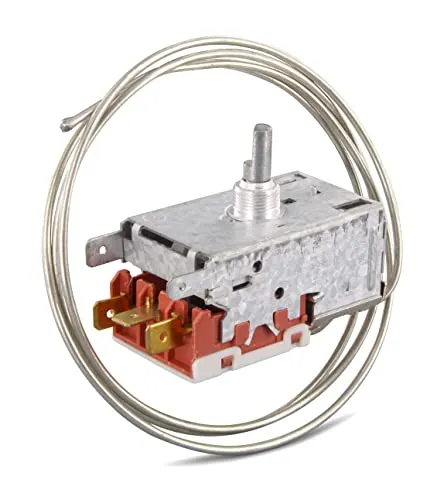 DL-pro Universal Thermostat für Ranco K59-L1102 VT9 1200mm 3x 6,3mm AMP Temperaturregler Kühlthermostat mit Zubehör für 2 Sterne 3 Sterne Kühlschrank Gefrierschrank mit automatischer Abtauung