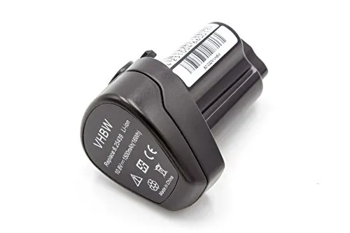 vhbw Akku kompatibel mit Metabo KPA 10.8 400, PowerLed 12, PowerImpact 12, KPA 10.8, KPA 10.8 600 Werkzeug (1500 mAh, Li-Ion, 10,8 V)