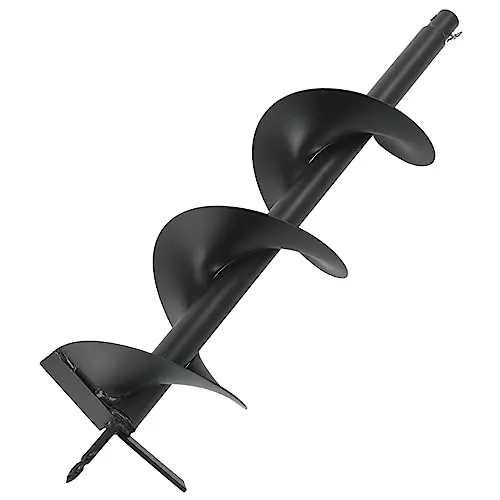vidaXL Erdbohrer 200mm - Schlangenbohrer aus hochwertigem Stahl, ideal für Baumpflanzungen und Zaunpfosten. Kompatibel mit allen normalen Bohrern dank 20 mm Anschlussschaft.