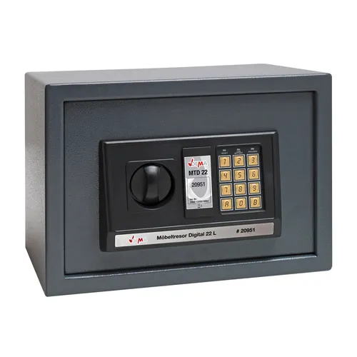 Dema Möbeltresor 22 L - Digitaler Wandtresor für Zuhause und Büro - Safes - Robuster 22 L Wandsafe mit digitalem Schloss für sichere Aufbewahrung von Schmuck und Dokumenten.