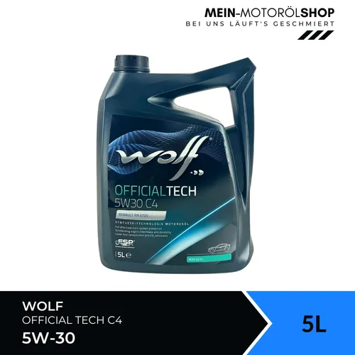 Wolf OfficialTech 5W-30 C4 MB 229.51 RN 0720 Motoröl 5 Liter