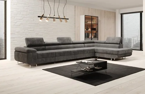 Luxusbetten24 Schlafsofa Designer Sofa Maxi in Cord, mit Schlaffunktion und Stauraum