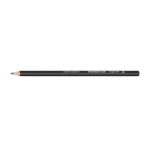 Staedtler 157-9 Dreikant-Buntstift ergosoft - dreieckig, schwarz, ergonomisches Design für komfortables Schreiben und Zeichnen