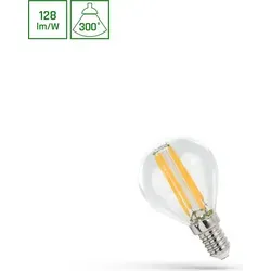 Spectrum LED E14 G45 Filament klar 5,5W = 55W 300° Tropfenform 700lm 230V Neutralweiß 4000K