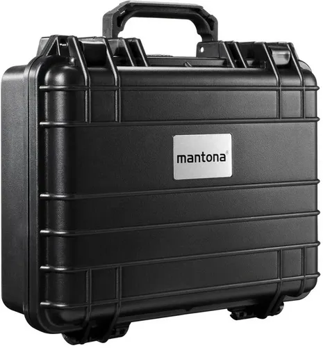 Mantona Outdoor Fotokoffer M - wasserdichter, stoßfester Kamerakoffer - Kamerataschen, 11L wasserdicht und staubdicht, ideal für GoPro und Kamerazubehör, mit individuell zuschneidbaren Schaumstoffeinlagen für optimalen Schutz.